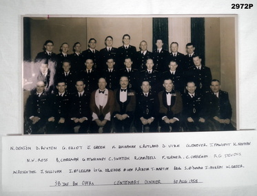 Photograph of 38th BN Officers dinner 1958.