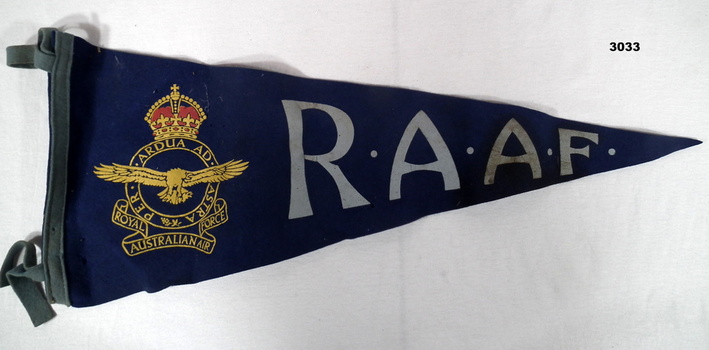 Blue colour triangular RAAF Pennant.