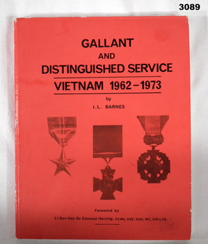 Book, distinguished service in Vietnam.