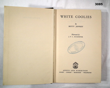 Book, White Coolies by Betty Jeffery.