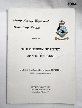 Booklet re freedom of entry to City of Bendigo.