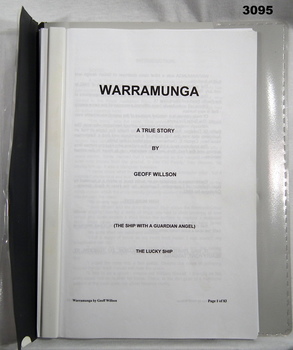 Booklet re the RAN vessel Warramunga.