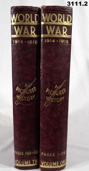 Two volumes pictorial history WW1.