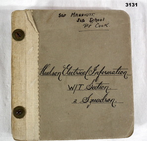 Book, RAAF, re Hudson Electrical information.