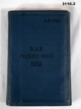 Blue covered RAF pocket book 1932.