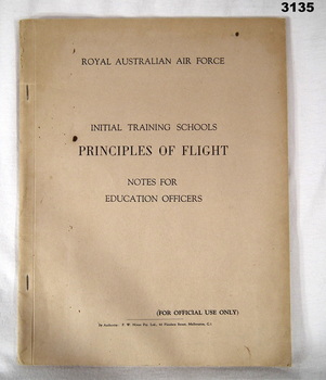 Book, RAAF, Principles of flight.