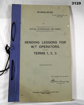 Book, RAAF for W/T operators.