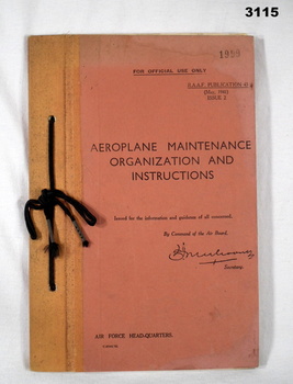 Manual re RAAF organisation and maintenance.