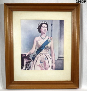 Framed photograph of Her Majesty the Queen.