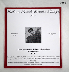 Details and photo of a WW222 soldier 2/24th BN.