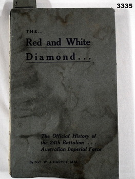 Book, re the 24h Bn AIF WW1.
