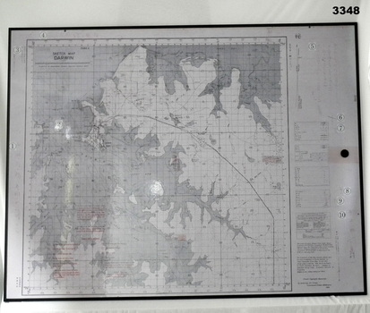 Map, Darwin area prepared by the Japanese.