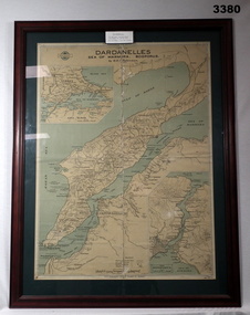 Map of the Dardanelles area framed.