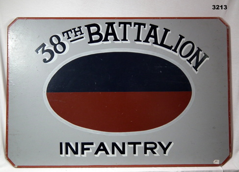 Timber Banner re the 38th Battalion AIF.