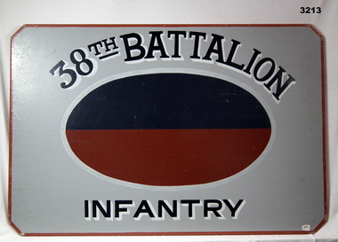 Timber Banner re the 38th Battalion AIF.