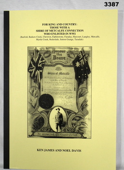 Book, listing of those who enlisted from the Shire of Metcalf WW1.