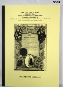 Book, listing of those who enlisted from the Shire of Metcalf WW1.