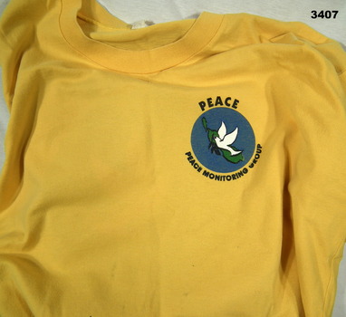 T Shirt with logo Peace Monitoring on.