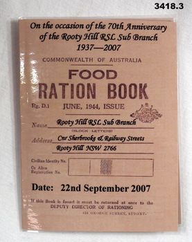 Anniversary menu re the Rooty Hill RSL club.