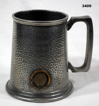 Tankard from the Limbless soldiers association.