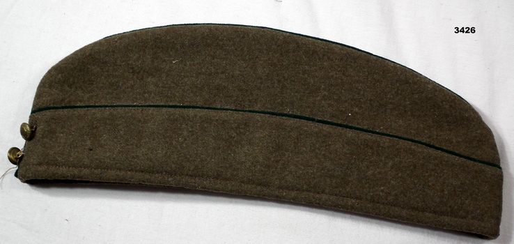 Khaki coloured forage cap C.WW2