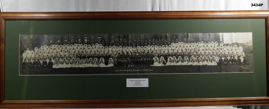 Panorama photo of Hospital staff WW1.