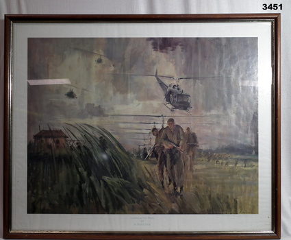 Printed reproduction by RASvy of an original painting held at the Australian War Memorial