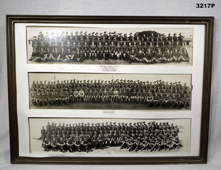 Three panorama photos of the 38th Bn 1930,s