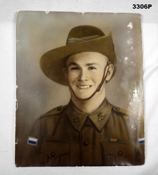 Colour enhanced portrait of WW2 soldier.