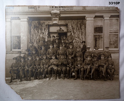 Photograph WW1 showing a group of Officers.