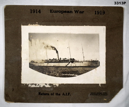Photograph re return of the AIF WW1.