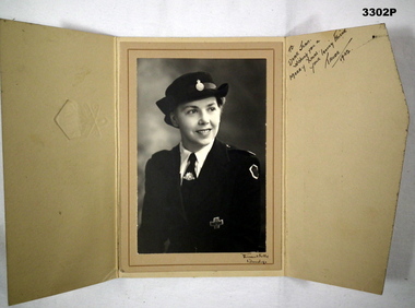 Photo in folder of a Red Cross Nurse WW2