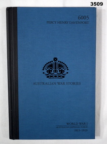 Book with War stories from WW1