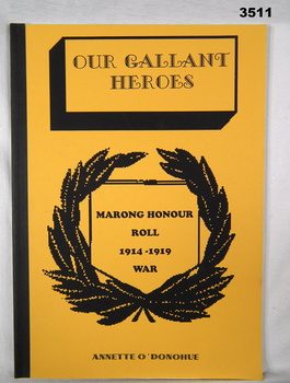 Booklet, Marongs gallant heroes WW1