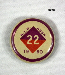 Badge 22nd Bn association AIF.