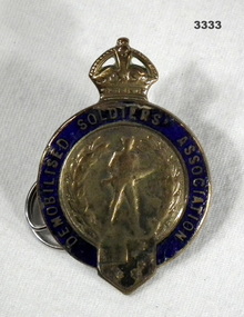 Badge, Demobilised soldiers association.