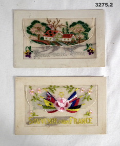 Two silk postcards relating to WW1.
