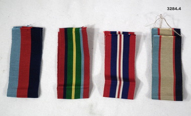 Set of 4 service ribbons re WW2