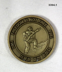 Medallion re the Korean War 1950 - 53