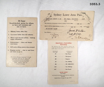 Leave pass most likely a US service person.