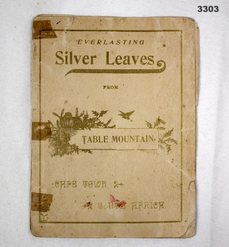 Card with pressed leaves from Sth Africa, Boer war.