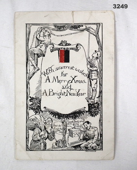 Xmas & New Year card 57th Bn 1918.