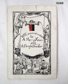 Xmas & New Year card 57th Bn 1918.