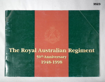 Booklet 50th  anniversary of the RAR.