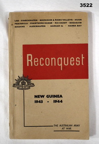 Book, Reconquest of New Guinea 1943 - 44.