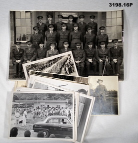 Series of 16 photos re a decorated soldier.