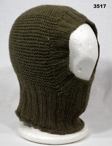 Khaki coloured wool balaclava RAAF WW2