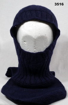 Blue wool balaclava RAAF WW2