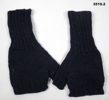 Blue woollen hand mittens RAAF WW2