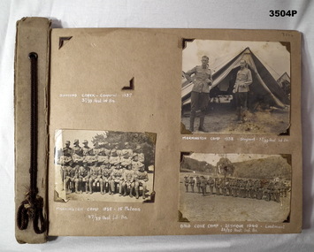 Photo album first page showing photos.